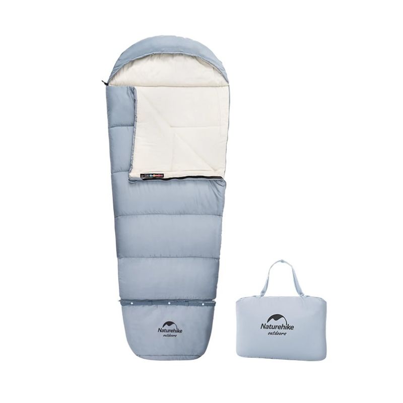 Naturehike dětský rostoucí spacák C180 1100g - modrý - levý